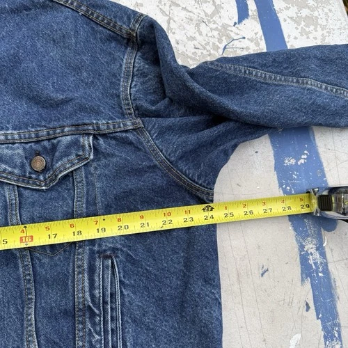 vintage 80s levis 70417 0814 buffalo plaid lined denim trucker jacket large image 14