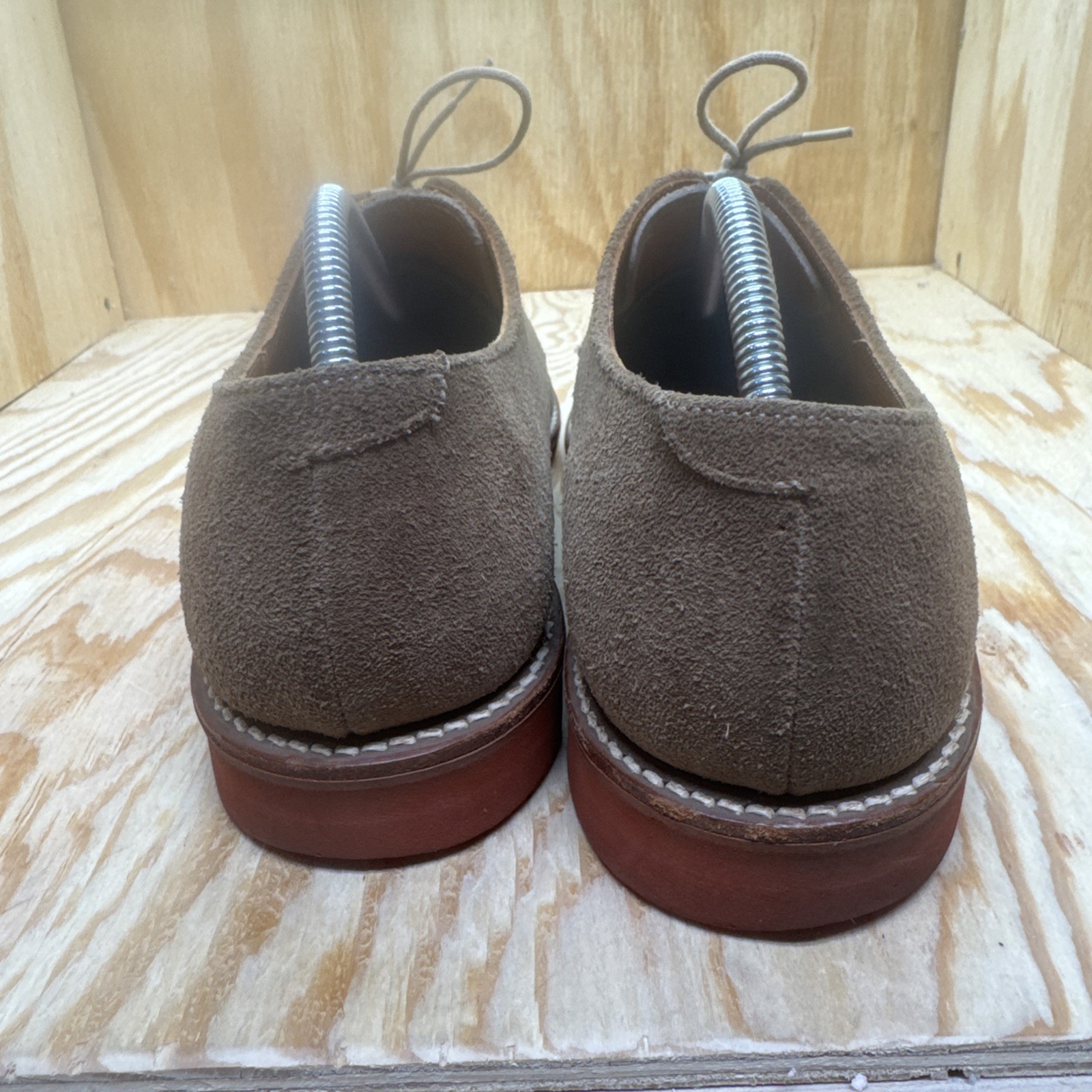 SAOLA Scarpe Oxford LL Bean in camoscio marrone 10 5D made in USA suola in pelle classica