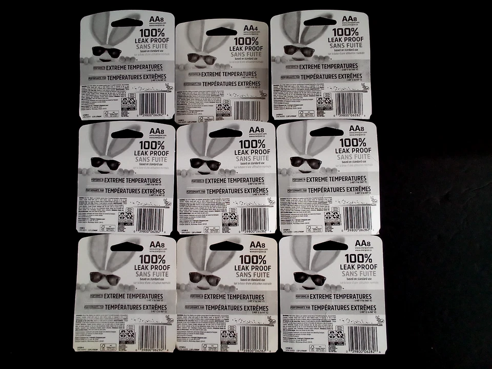 68 X ENERGIZER LITHIUM AA BATTERIES 8 PACKS 8 & 1 PACK 4 EXP 12/50, 25 YEAR LIFE - Image 2 of 4