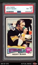 1975 Topps #39 Rocky Bleier Steelers RC California Berkeley PSA 8 - NM/MT