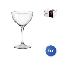 6X Bormioli Rocco Calici Martini Novecento Aus Transparentem Glas, Cl 23,5