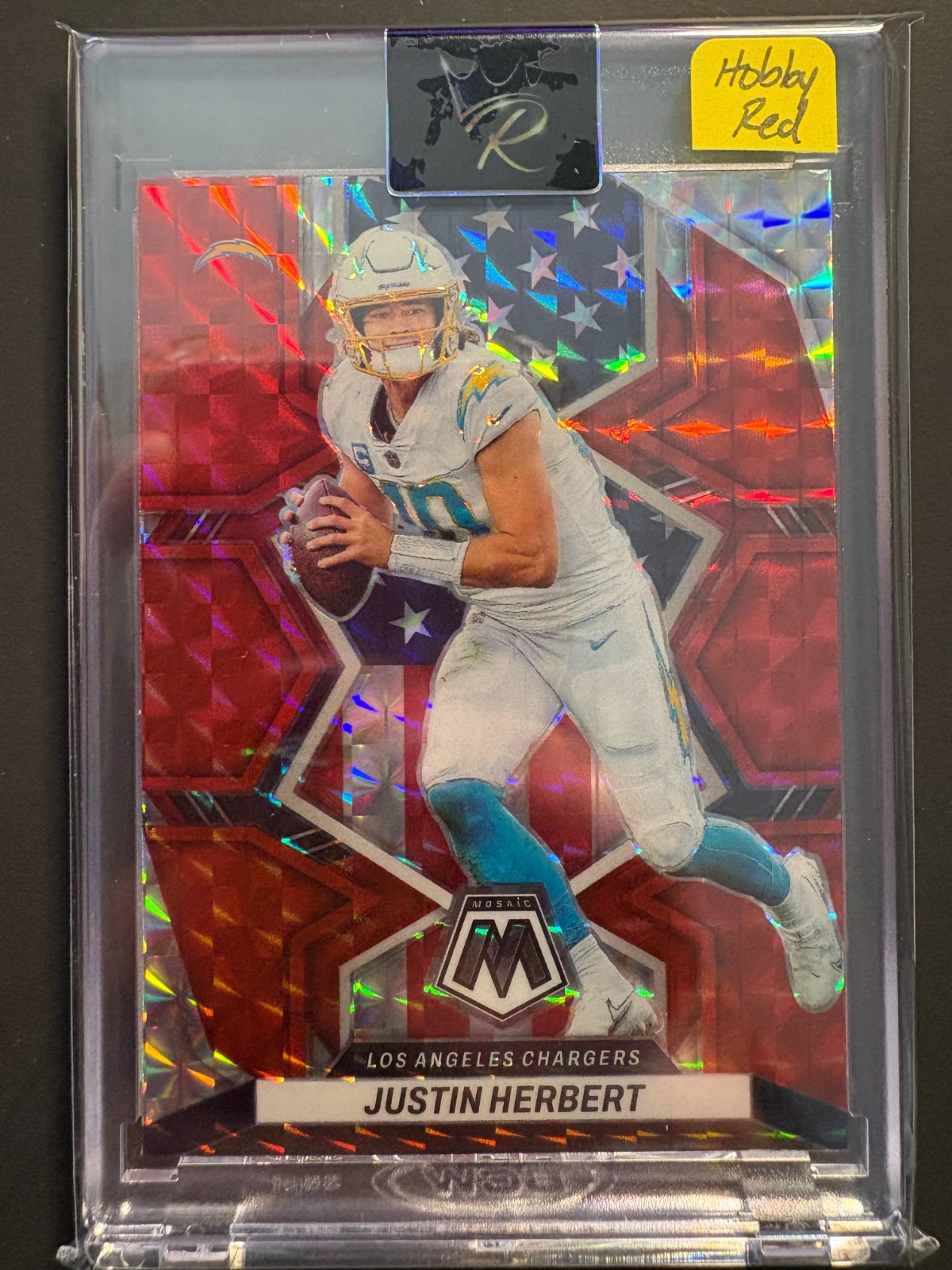 L36,947 - 2022 Panini Mosaic Mosaic Red #254 Justin Herbert NP