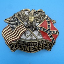 Tennessee Volunteer State 1987 Great American Belt Buckle Dixie Pride Flags