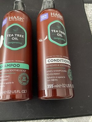 Hask Tea Tree Oil & Rosemary Invigorating SHAMPOO and CONDITIONER  12oz ea