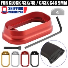 Aluminum Metal Flared Magwell for Glock 43X / 48 / G43X G48 4 Anodized Finish -