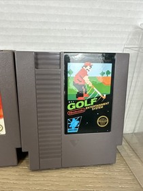 Lote de 3 cartuchos deportivos vintage Nintendo NES de b&eacute;isbol, &iexcl;OBJETIVO!, golf