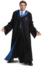 Disguise Harry Potter Ravenclaw Robe Deluxe Adult Costume, Black Blue M
