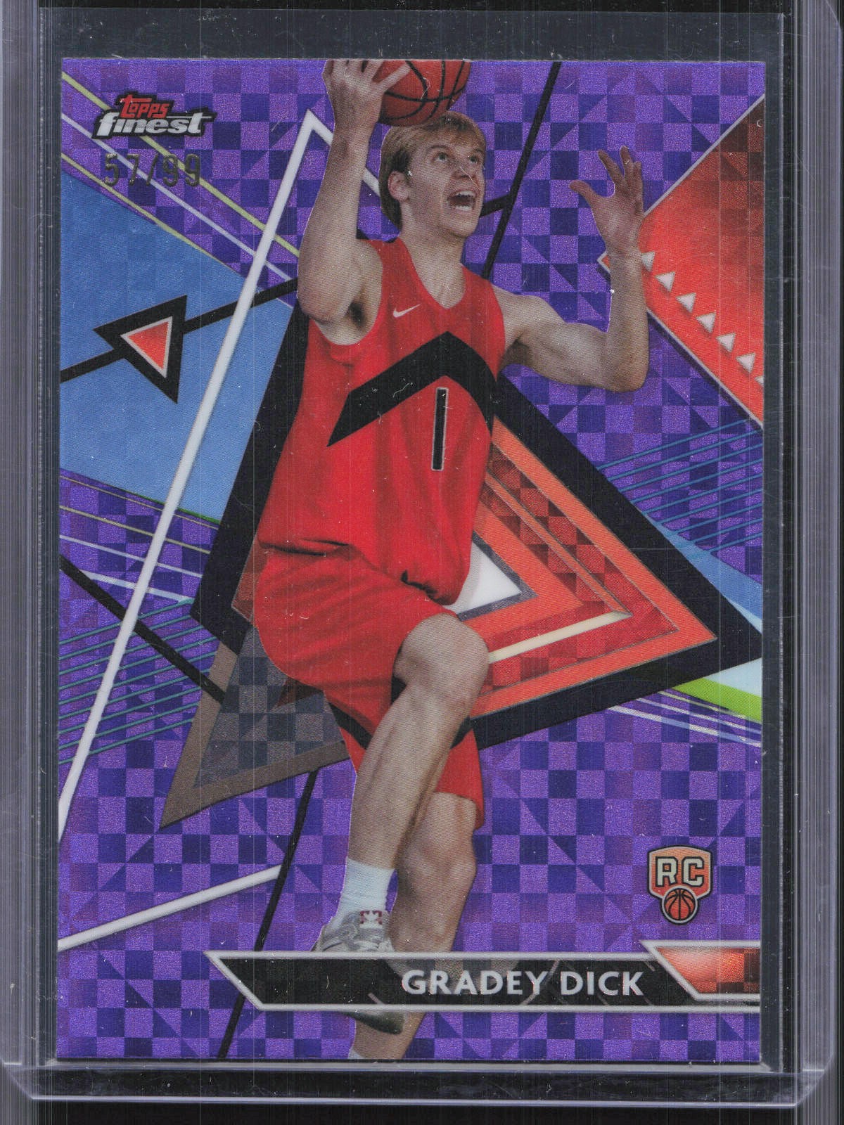 2023-24 Finest #180 Gradey Dick Purple Checkerboard Refractors #/99