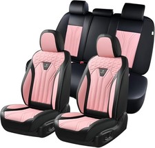 Leather Seat Covers Pink Car Seat Covers Full Set Car Seat FullSet Black Pink