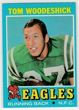 1971 Topps Card Football Tom Woodeshick Philadelphia Eagles #40 EX-MT