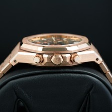 2022 Audemars Piguet Royal Oak Chronograph 38mm Blue Rose Gold Complete Set 7