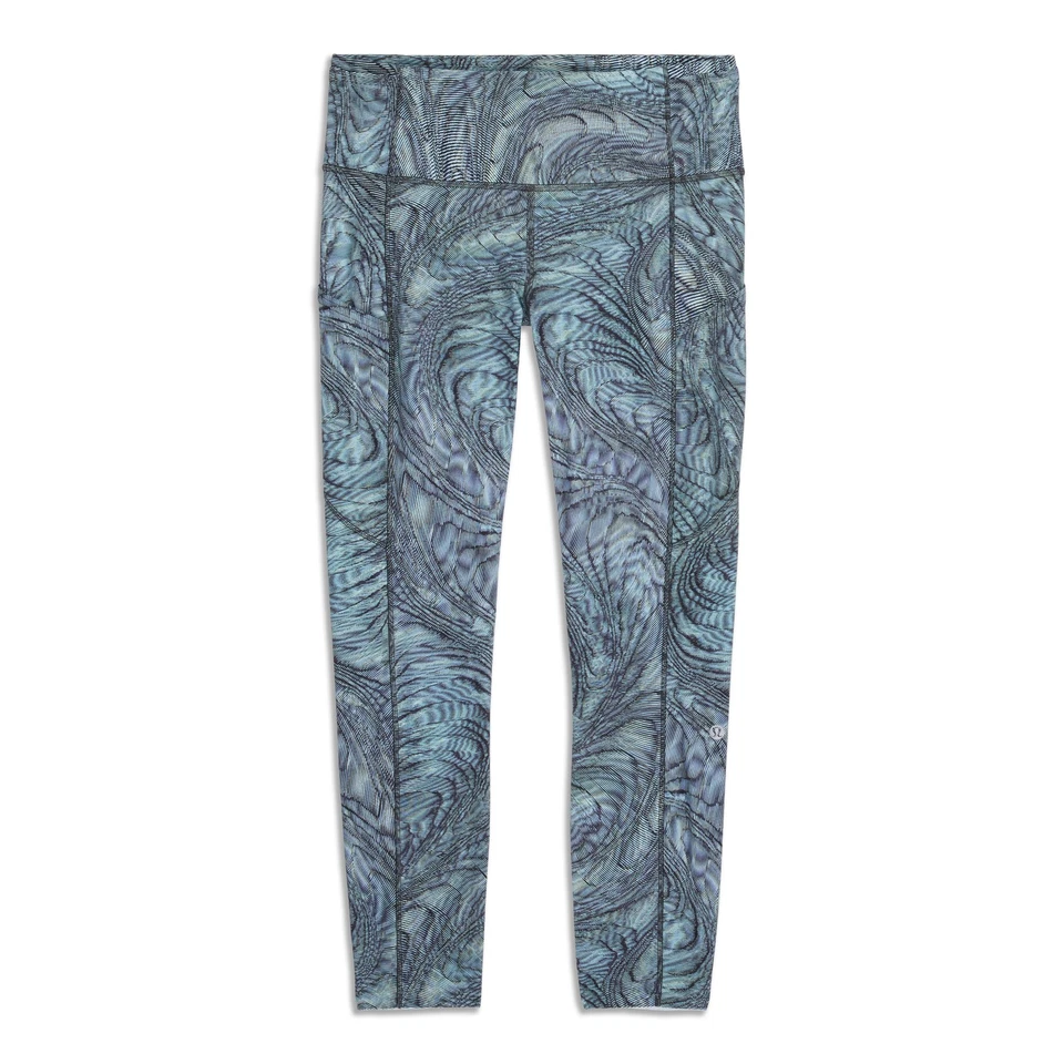 lululemon Fast And Free High-Rise Tight Size 4 Dimensional Icing Blue Multi