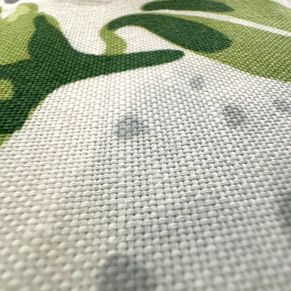 Thibaut Fabric TIVERTON Floral Remnant Black Gray Green Linen Blend  28"L x 54"W - Image 3 of 4