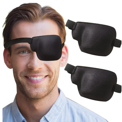 2er pack verstellbare augenklappe 3d medizinisch schwarz linkes augen