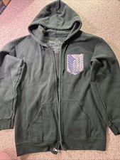 Attack On Titan Adult Zip Hoodie Size M