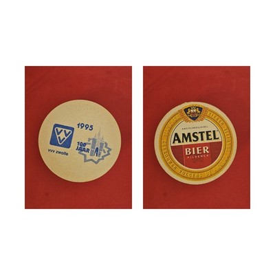 Amstel VVV Zwolle 1995 Brauerei Bierdeckel Bier
