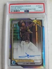 2024 Bowman Chrome Leo de Vries 1st Bowman Autograph Refractor /499 Psa 9