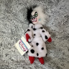 Disney Cruella de Vil Beanbag Plush 101 Dalmatians Ages 3 NWT