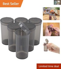 50-Pack Black Empty Pill Bottles with Pop-Top Caps - Travel Ready 13 Dram