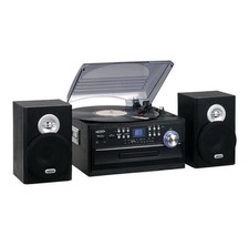 Jensen Home Shelf Stereo Record Player System With Speakers iPod Aux Vinyl CD
