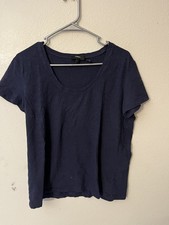 Theory Womens Navy Blue Short Sleeve T-shirt ...