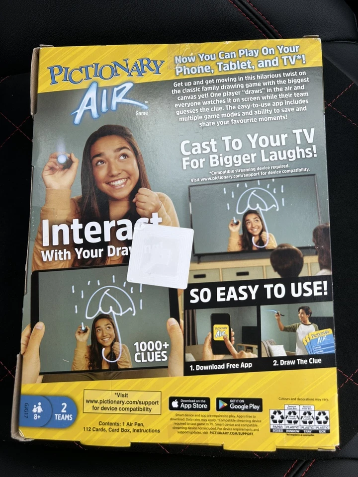 Pictionary Air Family Party Game - Draw In The Air! Mattel (8+) - New open box - Image 2 of 2