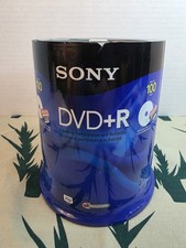 NEW Sony DVD R 4.7GB 120min 1-16X Recordable Blank Video Discs 100 Pack