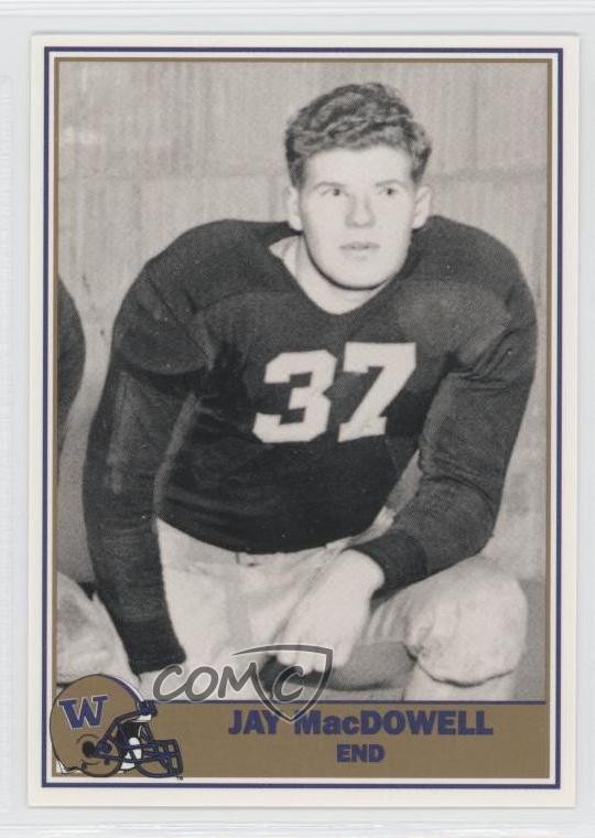 1992 Pacific Washington Huskies Football Greats Jay MacDowell #40 0a1