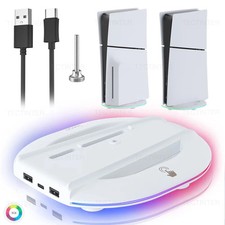 Vertical Cooling Stand with RGB Light for PS5 Slim Disc/Digital Edition Console
