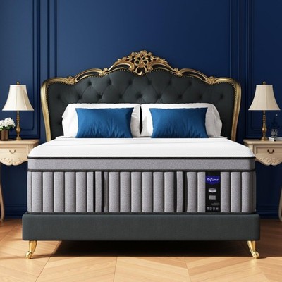 California King Size Mattress (High-End Upgraded) Hotel-Level Luxury 14 Inch Hyb
