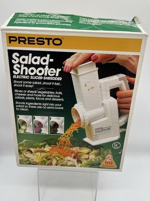 Vintage Presto Salad Shooter Electric Food Slicer Shredder 02910 in box EUC