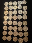 Roll of 40 Washington Quarters Circulated 90% Silver 1953 - 1963 D/Philadelphia