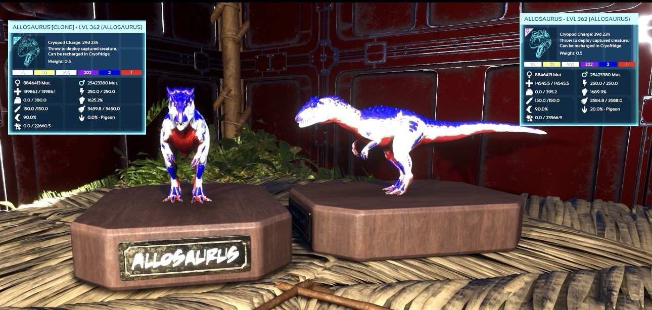 ARK Survival Ascended-Pair Red, White & Blue Patriot Dinosaur (PVE See Picture)