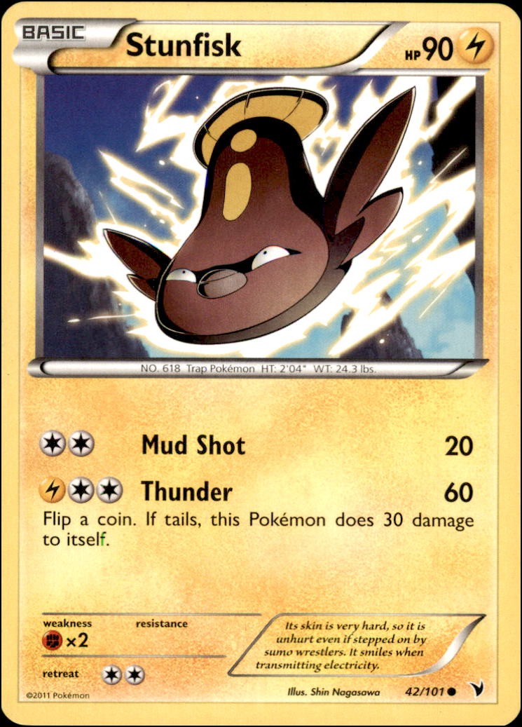 Pokemon - Stunfisk (42) #42/101 - Noble Victories Common