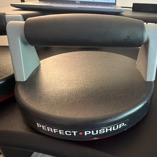 Perfect Fitness Perfect Pushup Rotating Push Up Stands w/ Grips Gray/Black (2)