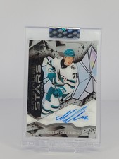 2024-25 Macklin Celebrini UD Clear Cut Crystalline Stars Rookie Auto #CSA-MC San