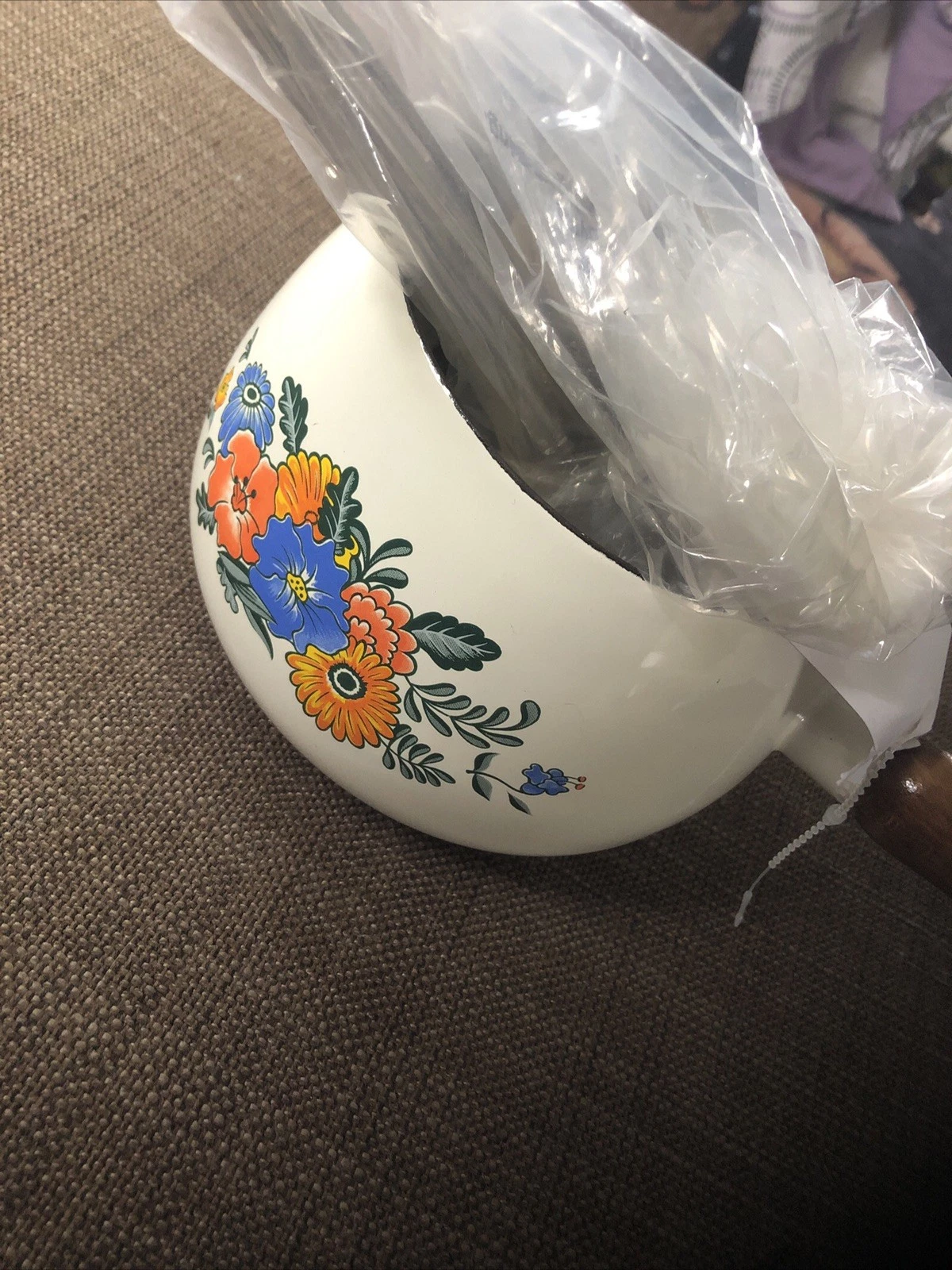 Vintage Kobe Kitchen Enamel Floral Fondue Pot Set NO LID Made in Japan
Opens in a new window or tab