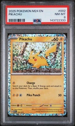 Pikachu 002 M24 En-mcdonald's Collection Pokemon PSA 8