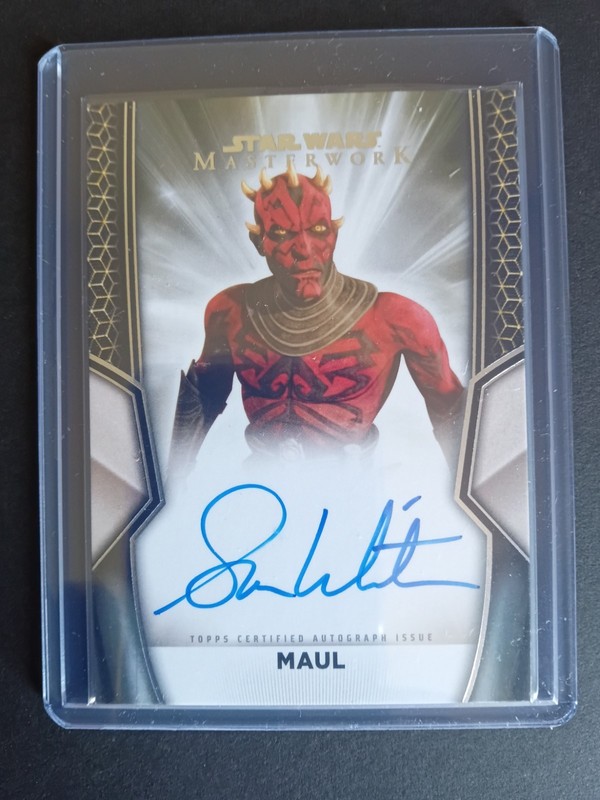 2025 Topps Star Wars Masterwork MAUL On-Card Auto Sam Witwer A-SW Autograph