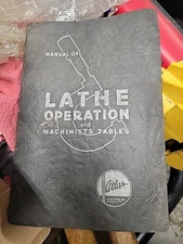 Vintage 1937 Atlas Machinist Lathe Operation Manual
