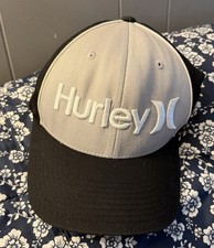 Hurley Two Toned Black Grey Fitted Hat, Size Sm-M EUC
