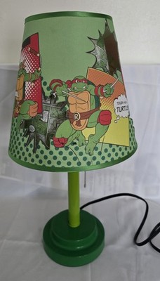 Vintage TMNT Teenage Mutant Ninja Turtles Table Top Lamp Light HTF 19''