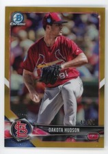 Dakota Hudson 2018 Bowman Chrome Baseball Prospect Gold Refractor Parallel #/50