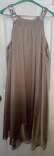 Midnight Velvet Elegant Size 20 Taupe Beige Tan Cocktail Long Evening Dress