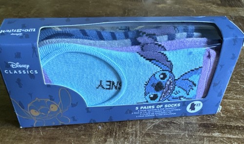 Disney ~ Stitch Pack of 5 Socks for Girls ~ No Show Socks ~ Liner Socks Stitch