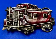 Red Train Caboose RailRoad Vintage 1979 - The Great American Belt Buckle Co