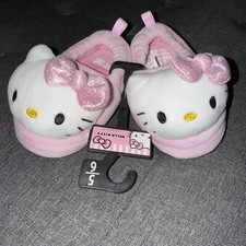 Hello Kitty by Sanrio Toddler Girls Cute Slippers Pink Size 5/6- NEW