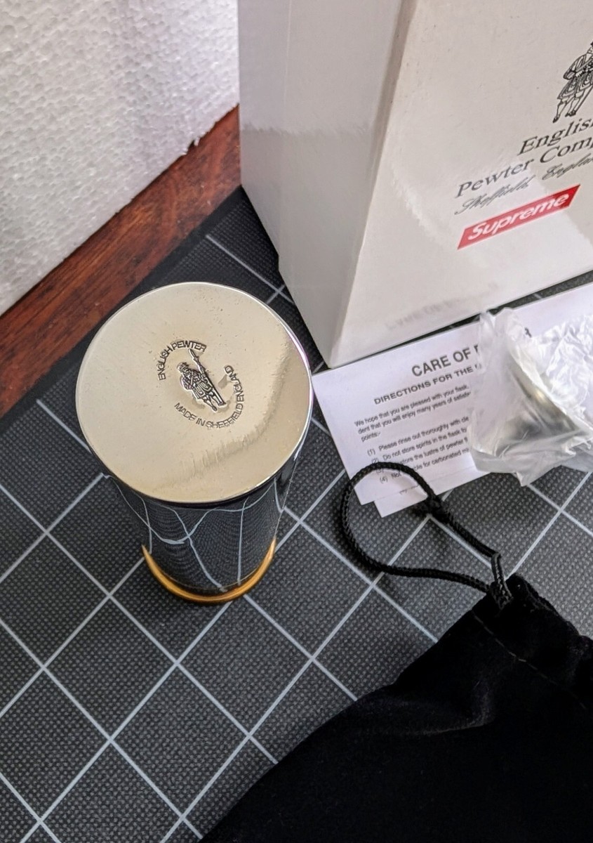 Supreme Cartridge Flask 6oz SS18 Pewter Made in England Streetwear