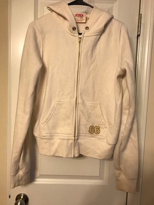 Victorias Secret Zip Up Hoodie Size Large White GUC Compare Prices Victorias Secret Zip Up Hoodie Size Large White GUC Compare Prices