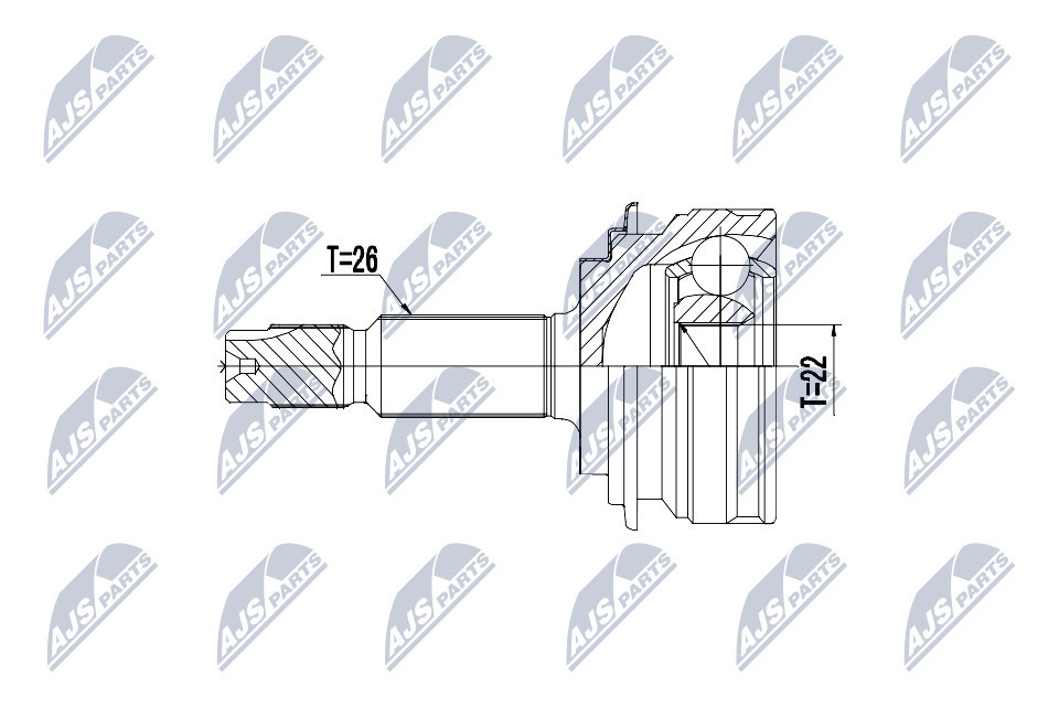 NTY NPZ-TY-101 Joint Kit, drive shaft for TOYOTA
